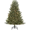 Best Sale 🤩 Puleo International 4.5 Foot Pre Lit Franklin Fir Artificial 🎅 Christmas Tree with 250 Clear UL-Listed Lights 🌟 -Wonderly Shop Belk 1881