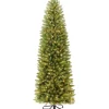 Best Sale 🔔 Puleo International 9 Foot Pre Lit Franklin Fir Pencil Artificial 🎅 Christmas Tree 550 UL Listed Clear Lights ⭐ -Wonderly Shop Belk 1884