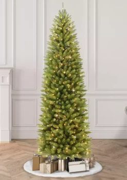 Best deal ✨ Puleo International 10 Foot Pre Lit Pencil Franklin Fir Pencil Artificial ❄ Christmas Tree with 650 UL-Listed Clear Lights 🧨 -Wonderly Shop Belk 1889