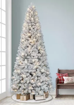 Cheap ✨ Puleo International Pre-lit Flocked Virginia Pine Tree 🎉 -Wonderly Shop Belk 1916