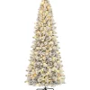 Buy 🤩 Puleo International Pre-lit Flocked Alberta Spruce Tree 🔔 -Wonderly Shop Belk 1957