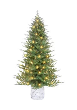 Buy π Puleo International PE/PVC Potted Tree with 450 UL Clear Incandescent Lights π