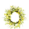 New ❤️ Puleo International 24 inch Artificial Daisy and 🐶 Dogwood Wreath 🔥 -Wonderly Shop Belk 1994