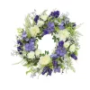 Budget 🤩 Puleo International 24 Inch Artificial White Rose and Lavender Floral Spring Wreath 🔔 -Wonderly Shop Belk 1996