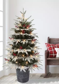 Best Pirce 🌟 Puleo International Pre-lit Potted Flocked Halifax Fir Tree 🌟 -Wonderly Shop Belk 2035