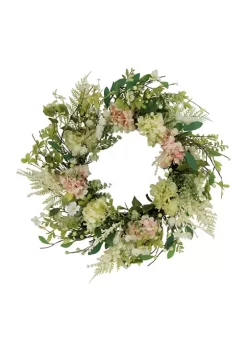 Best reviews of 🎁 Puleo International 24 Inch Artificial Hydrangea and 🐕 Dogwood Floral Spring Wreath ❤️ -Wonderly Shop Belk 2040
