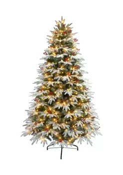 Top 10 ✨ Puleo International Pre-lit Flocked Halifax Fir Tree ✨ -Wonderly Shop Belk 2049