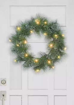 Brand new ✨ Puleo International 24 in Battery Operated Glittery Wreath 🎁 -Wonderly Shop Belk 2074