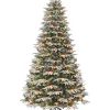 Best Sale ⌛ Puleo International Pre-lit Flocked Halifax Fir Tree 👏 -Wonderly Shop Belk 2080