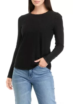 Best deal ❤️ Wonderly 👩 Women's Long Sleeve Crew Neck Solid T-Shirt ⭐
