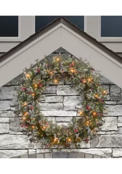 Best Sale ✔️ Puleo International 48 in Pre-Lit Glittery with Pine Cones & Berries 🧨 -Wonderly Shop Belk 2135