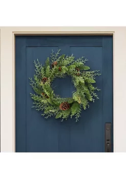 Best deal ⭐ Puleo International Artificial Cypress Floral Spring Door Wreath 😍 -Wonderly Shop Belk 2153
