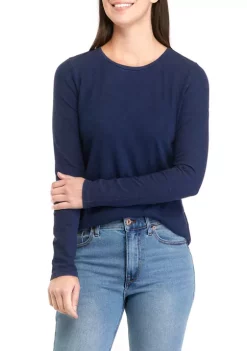 Best deal ❤️ Wonderly 👩 Women's Long Sleeve Crew Neck Solid T-Shirt ⭐ -Wonderly Shop Belk 217