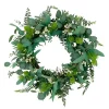 Discount 🛒 Puleo International Artificial Eucalyptus Floral Spring Door Wreath 👏
