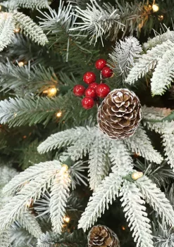 Top 10 ❤️ Puleo International Pre-lit Slim Flocked Halifax Fir Tree 🔥 -Wonderly Shop Belk 2189