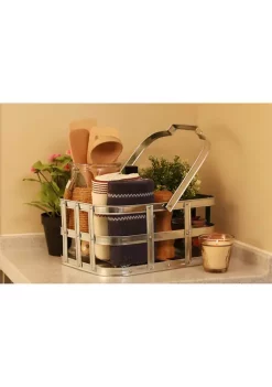 Budget ❤️ Puleo International 6 Inch Galvanized Metal Basket for Storage with Handle 🤩 -Wonderly Shop Belk 2194