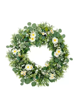 Discount 😍 Puleo International Artificial Daisy Floral Spring Door Wreath 🤩 -Wonderly Shop Belk 2215