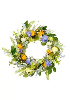 Wholesale ✔️ Puleo International Artificial Daisy Floral Spring Door Wreath 😉 -Wonderly Shop Belk 2275