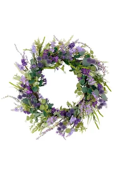 Discount 🎁 Puleo International Artificial Echinops Floral Spring Door Wreath ⭐ -Wonderly Shop Belk 2291