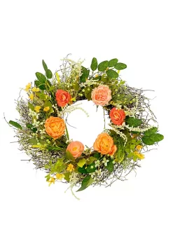Best deal ⭐ Puleo International Artificial Peony Floral Spring Door Wreath 🛒 -Wonderly Shop Belk 2299