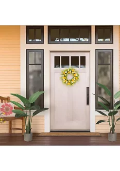 Deals 🔥 Puleo International Artificial Tulip Floral Spring Door Wreath 😉 -Wonderly Shop Belk 2310