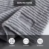 Coupon 😉 Eddie Bauer Corduroy Stripe Solid Microfleece Reversible Throw Blanket 🔔 -Wonderly Shop Belk 2340