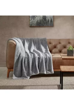 Coupon 😉 Eddie Bauer Corduroy Stripe Solid Microfleece Reversible Throw Blanket 🔔 -Wonderly Shop Belk 2342