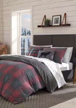 Cheap ๐ Eddie Bauer Cattle River Plaid 100% Cotton - 2 Piece- Duvet Cover Set ๐ฏ
