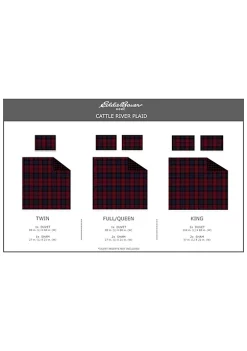 Cheap 🎉 Eddie Bauer Cattle River Plaid 100% Cotton - 2 Piece- Duvet Cover Set 💯 -Wonderly Shop Belk 2353