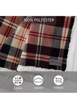 Wholesale 😍 Eddie Bauer Trailhead Plaid Ultra Soft Plush Fleece Reversible Throw Blanket ✔️ -Wonderly Shop Belk 2369