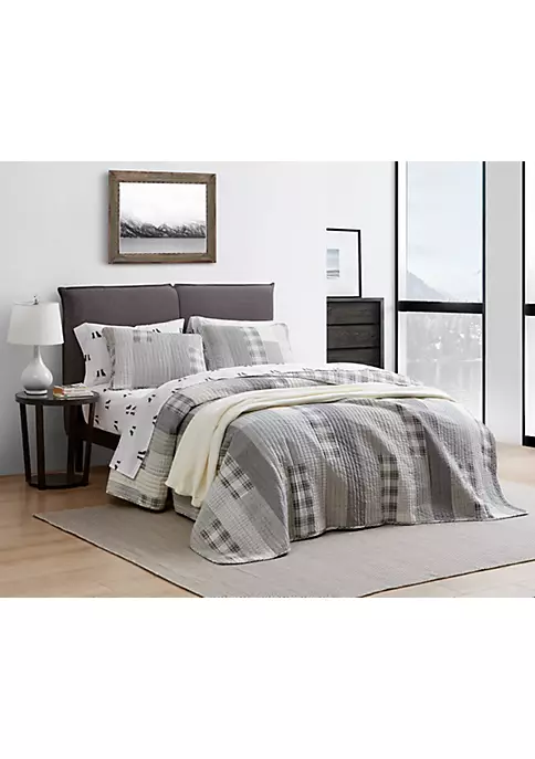 Hot Sale ✔️ Eddie Bauer Fairview Patchwork 100% Cotton 3 Piece Reversible Quilt Set 💯 4 Hot Sale ✔️ Eddie Bauer Fairview Patchwork 100% Cotton 3 Piece Reversible Quilt Set 💯 - Image 2