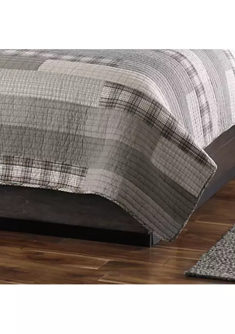 Hot Sale ✔️ Eddie Bauer Fairview Patchwork 100% Cotton 3 Piece Reversible Quilt Set 💯 5 Hot Sale ✔️ Eddie Bauer Fairview Patchwork 100% Cotton 3 Piece Reversible Quilt Set 💯 - Image 3