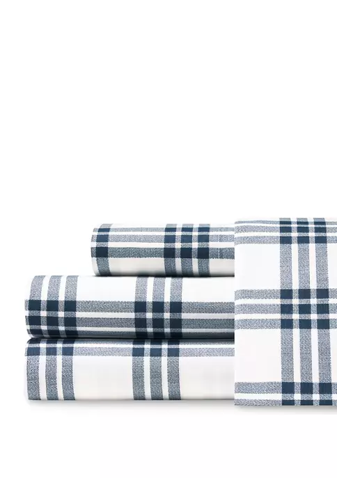 Outlet 🛒 Eddie Bauer Basic Plaid Cotton Percale Sheet Set 🔥 4 Outlet 🛒 Eddie Bauer Basic Plaid Cotton Percale Sheet Set 🔥 - Image 3
