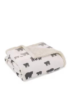 New ❤️ Eddie Bauer Bear Village Throw 🧨 -Wonderly Shop Belk 2390