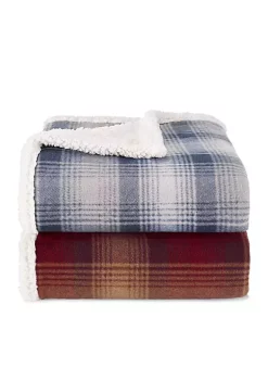 Discount 🧨 Eddie Bauer Nordic Plaid Midnight Throw 🔔 -Wonderly Shop Belk 2403