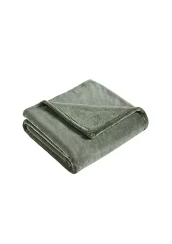 Cheapest ❤️ Eddie Bauer Ultra Lux Plush Solid Plush Reversible Throw Blanket 🧨 -Wonderly Shop Belk 2417