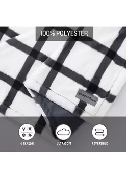 Cheapest 🎁 Eddie Bauer Bunkhouse Plaid Fur Like Reversible Throw Blanket 💯 -Wonderly Shop Belk 2422