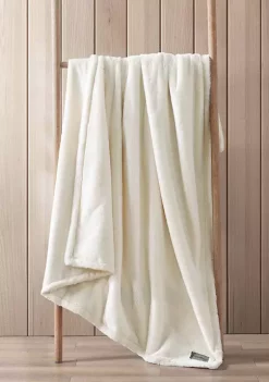 Brand new ⌛ Eddie Bauer Fur Like Solid Fur Like - Reversible Throw Blanket 😉