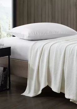 Best deal 🌟 Eddie Bauer Textured Twill Hypoallergenic Solid Blanket 😉 -Wonderly Shop Belk 2455