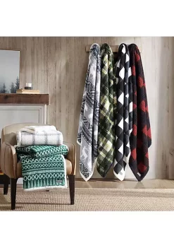 Best Sale 🎉 Eddie Bauer Cabin Plaid Sherpa Reversible Throw Blanket 🌟 -Wonderly Shop Belk 2492