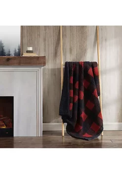 Best Sale 🎉 Eddie Bauer Cabin Plaid Sherpa Reversible Throw Blanket 🌟 -Wonderly Shop Belk 2493