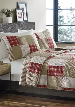 New ✔️ Eddie Bauer Camano Island Plaid Cotton Quilt Set 😉 -Wonderly Shop Belk 2526