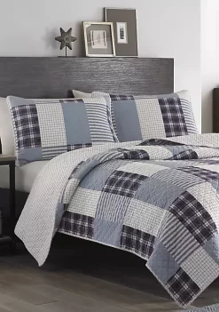New ✔️ Eddie Bauer Camano Island Plaid Cotton Quilt Set 😉 -Wonderly Shop Belk 2527