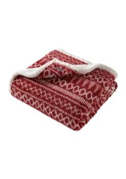 New 🔥 Eddie Bauer Alpine Fair Isle Throw Blanket 🔔 -Wonderly Shop Belk 2532