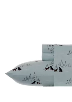 Flash Sale 🔥 Eddie Bauer 🐶 Dog Friends Flannel Sheet Set 🔥