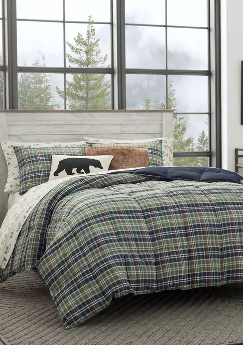 Buy ๐ Eddie Bauer Rugged Plaid Microsuede Comforter Sham Set ๐ 3 Buy ๐ Eddie Bauer Rugged Plaid Microsuede Comforter Sham Set ๐