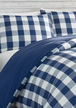 Cheapest 🛒 Eddie Bauer Lakehouse Plaid Cotton Duvet Cover Set 🧨 -Wonderly Shop Belk 2592