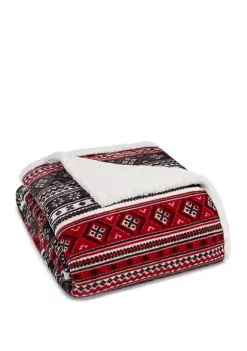 Cheapest 🧨 Eddie Bauer Classic Fair Isle Black Throw Blanket 😀
