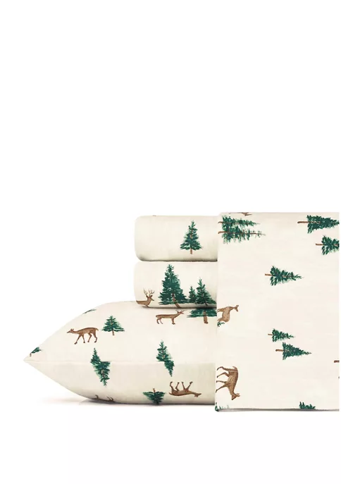Budget ✔️ Eddie Bauer Deer Hollow 3-Piece Graphic Flannel Sheet Set 👏 4 Budget ✔️ Eddie Bauer Deer Hollow 3-Piece Graphic Flannel Sheet Set 👏 - Image 2