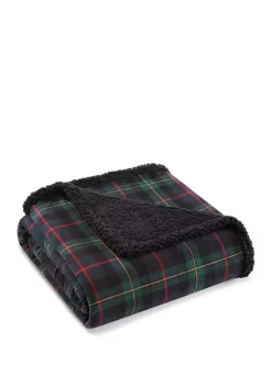 Buy 🔥 Eddie Bauer Mountain Pine Tartan Yarn Dye Sherpa Throw Blanket 🎉 -Wonderly Shop Belk 2623